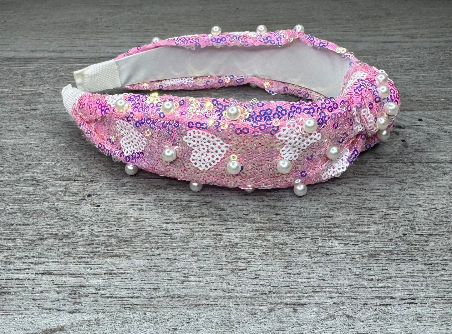Sequin Heart & Pearl Headband {Multiple Styles Available}