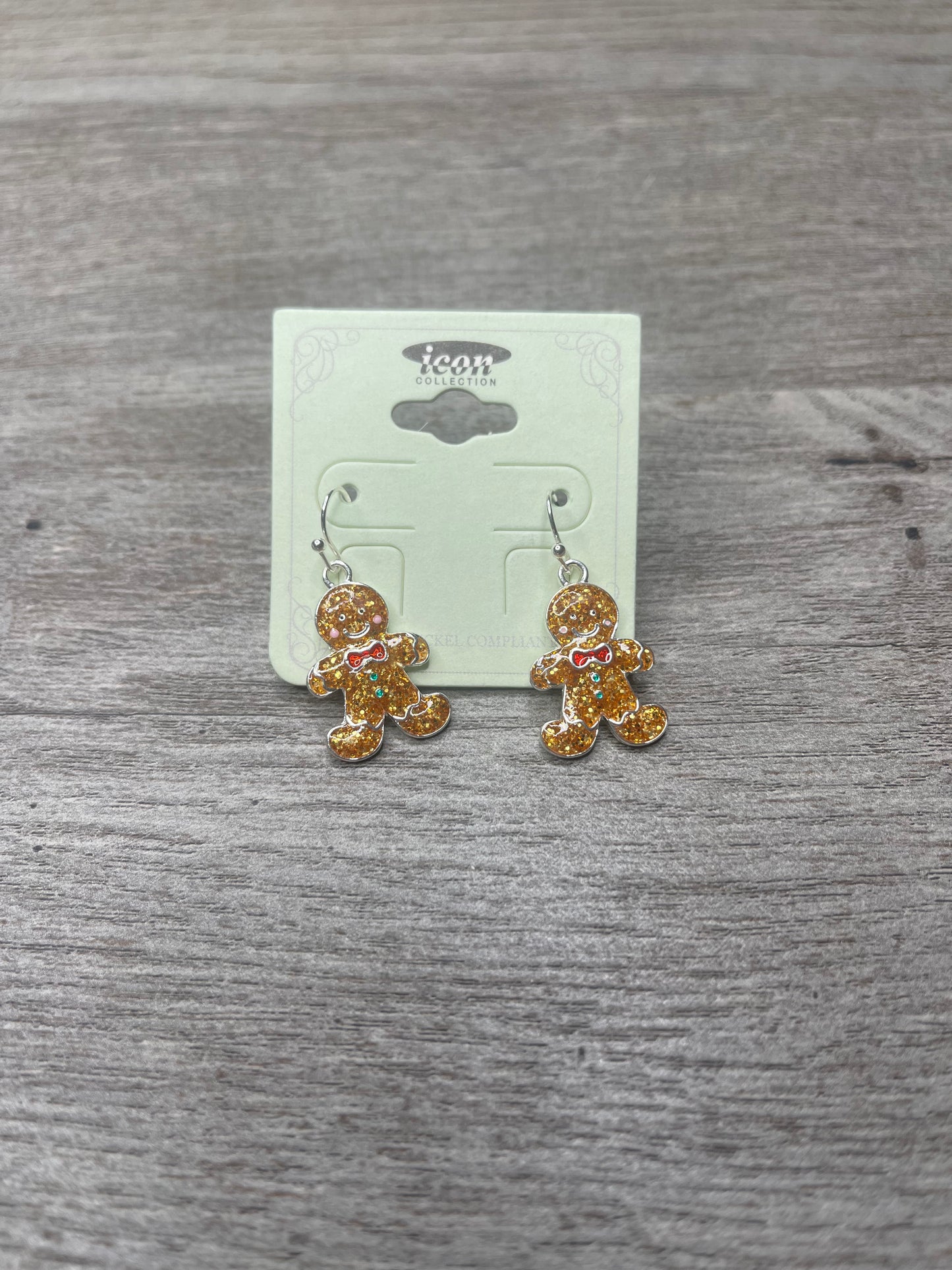 Gingerbread Man Earrings