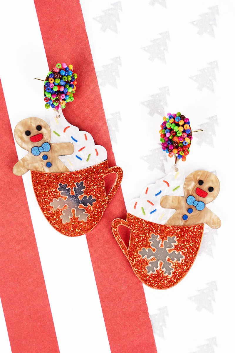Pour The Holiday Cheer Earrings