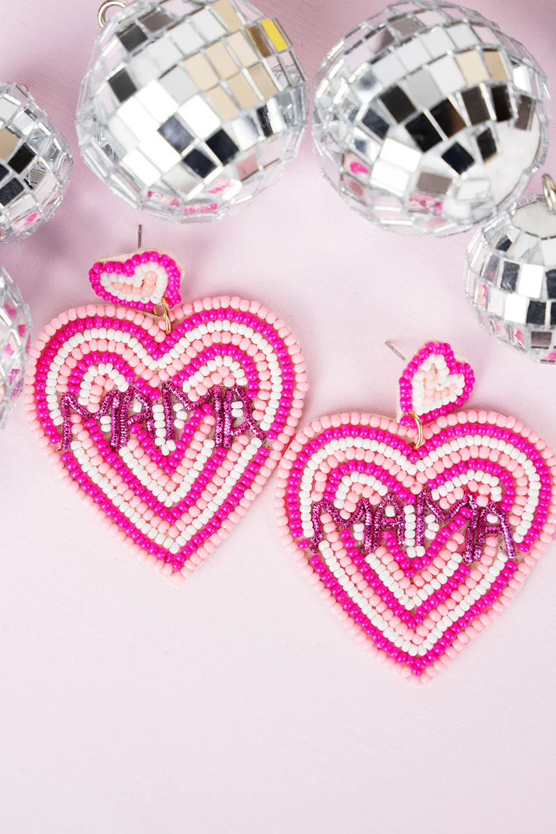 Mama Heart Earrings