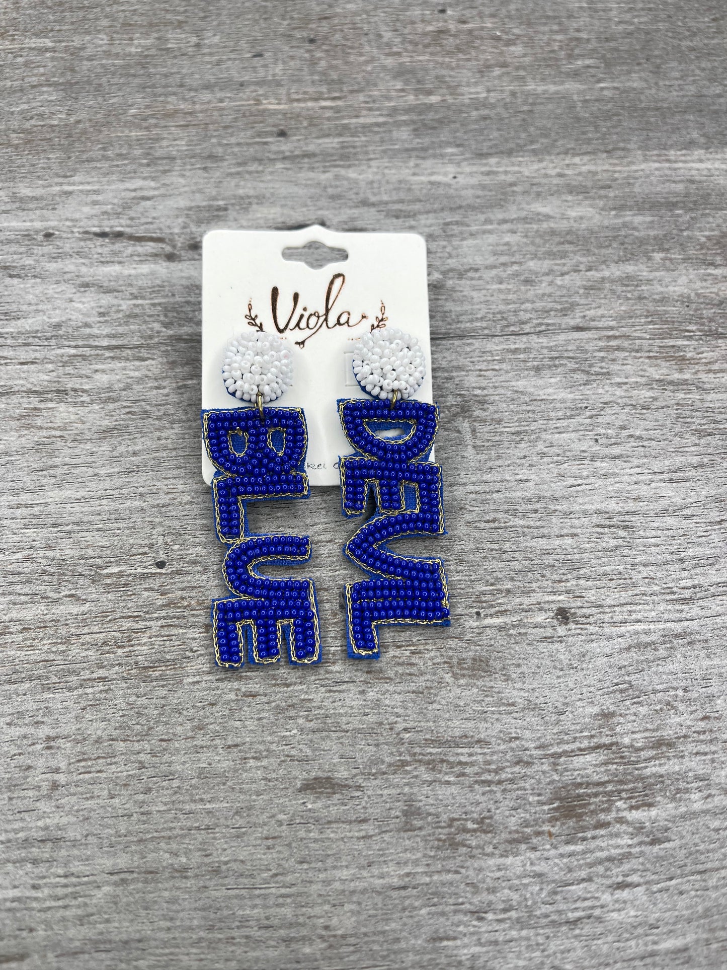 Go Blue Devils Earrings