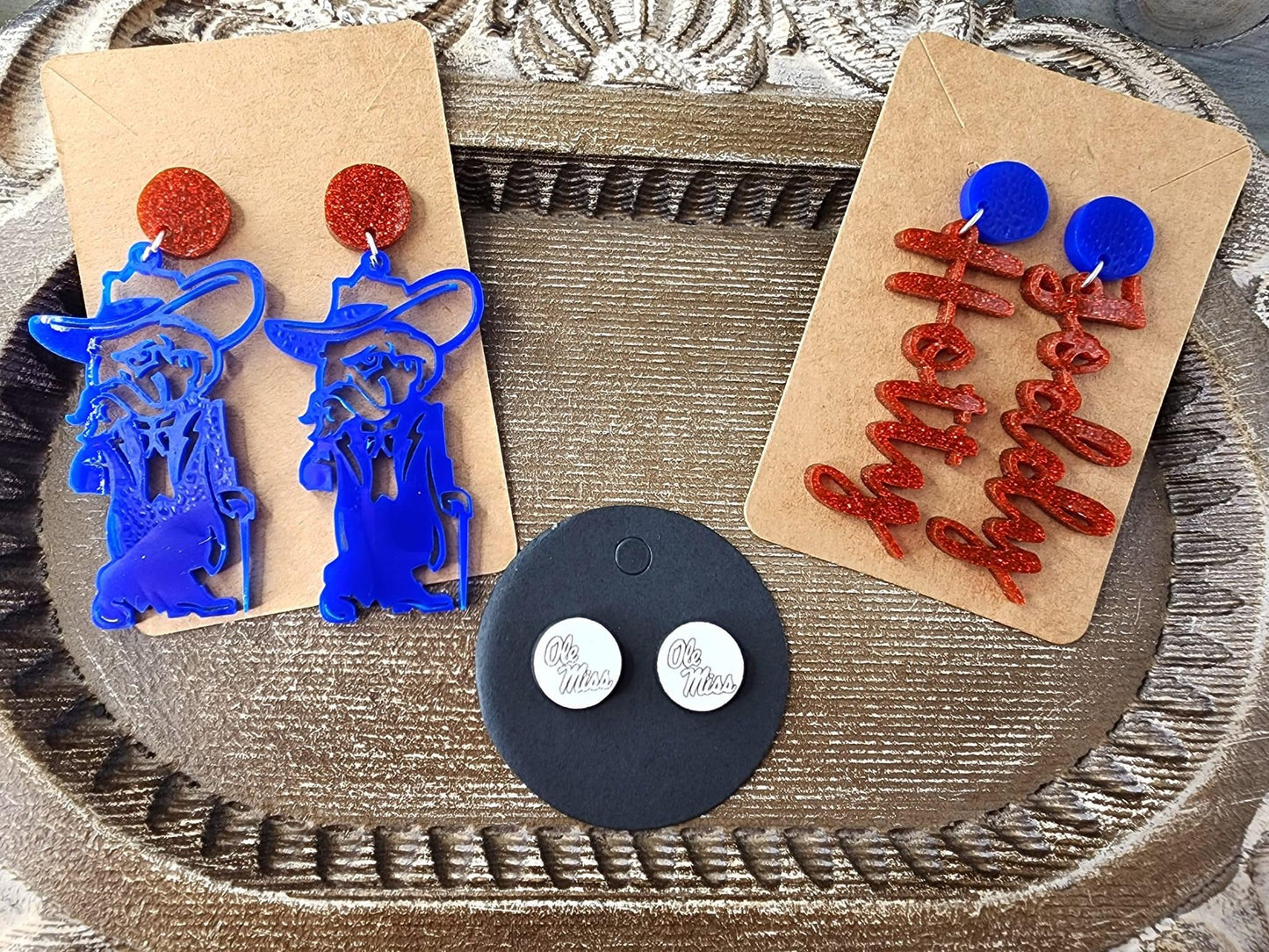 Ole Miss Earrings {Multiple Styles Available}