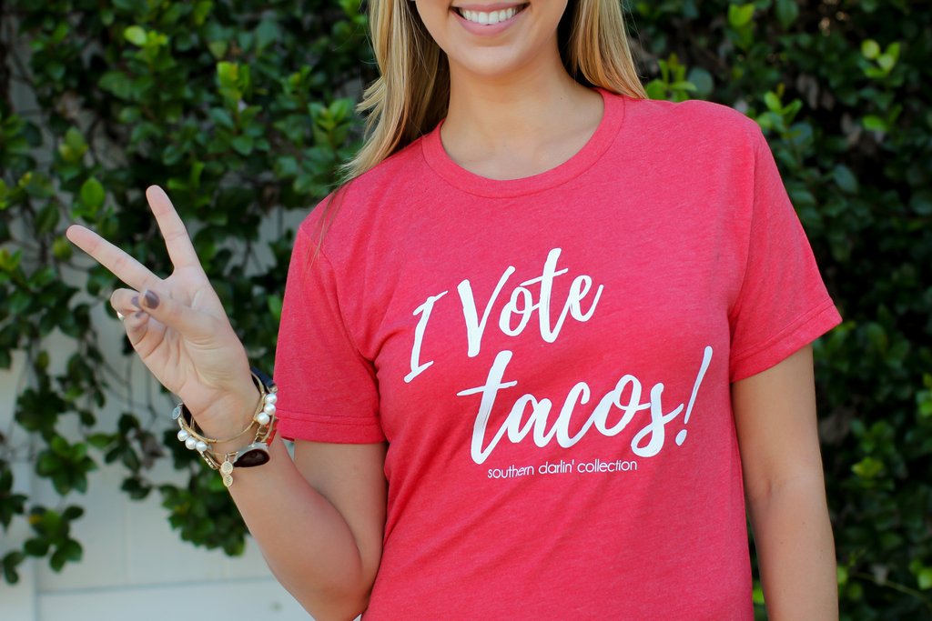 I Vote Tacos T-Shirt {Regular & Plus}
