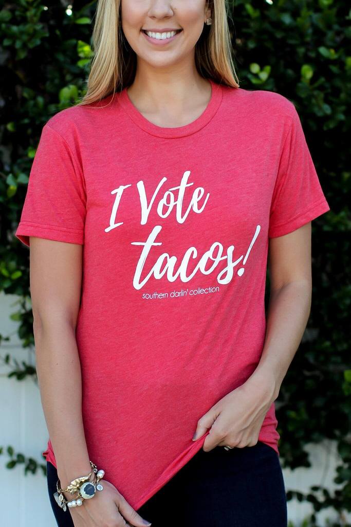 I Vote Tacos T-Shirt {Regular & Plus}