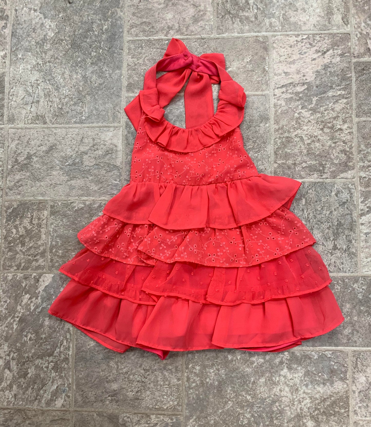 Coral Halter Dress