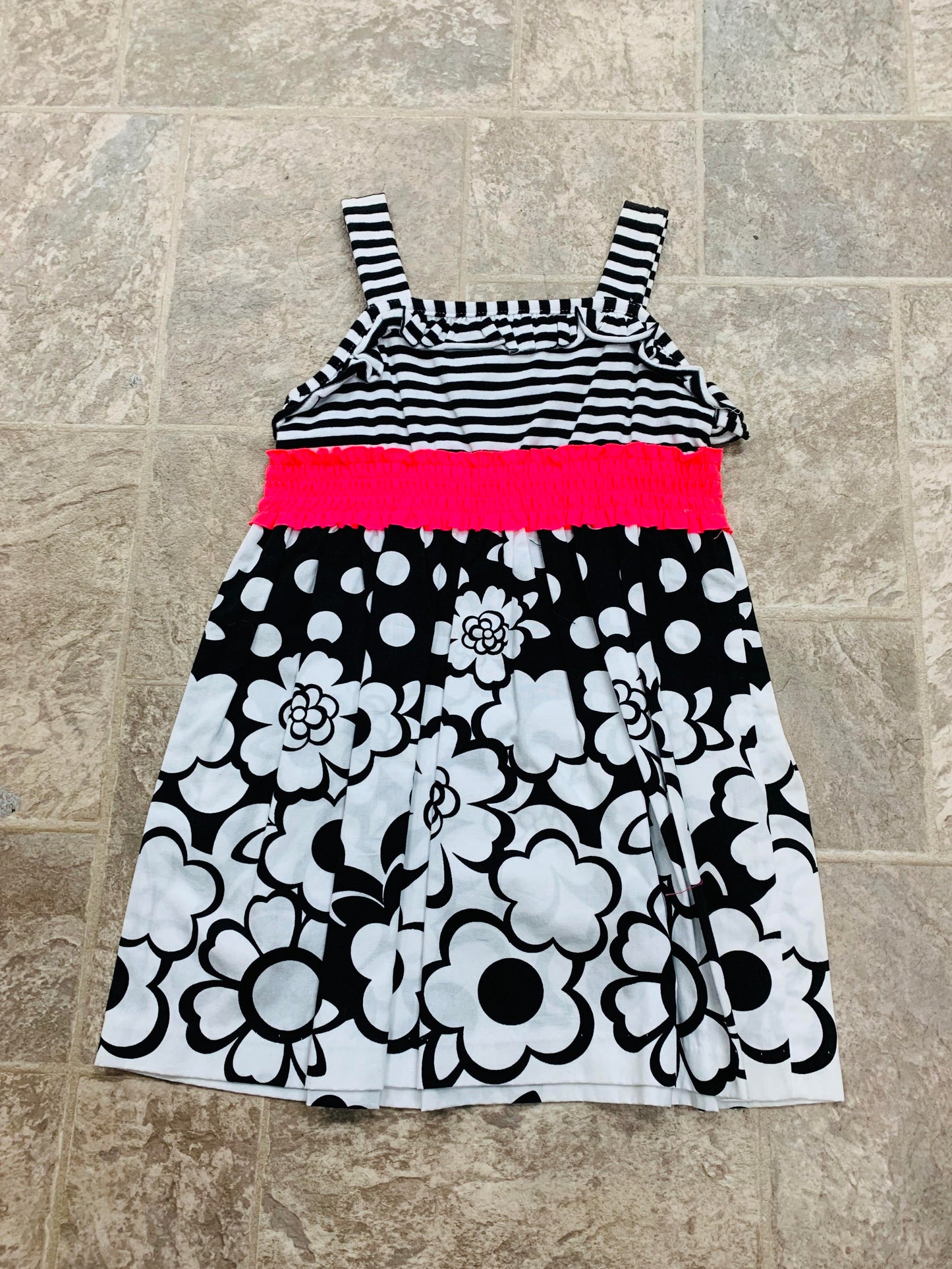 Black Dress with Pink Band