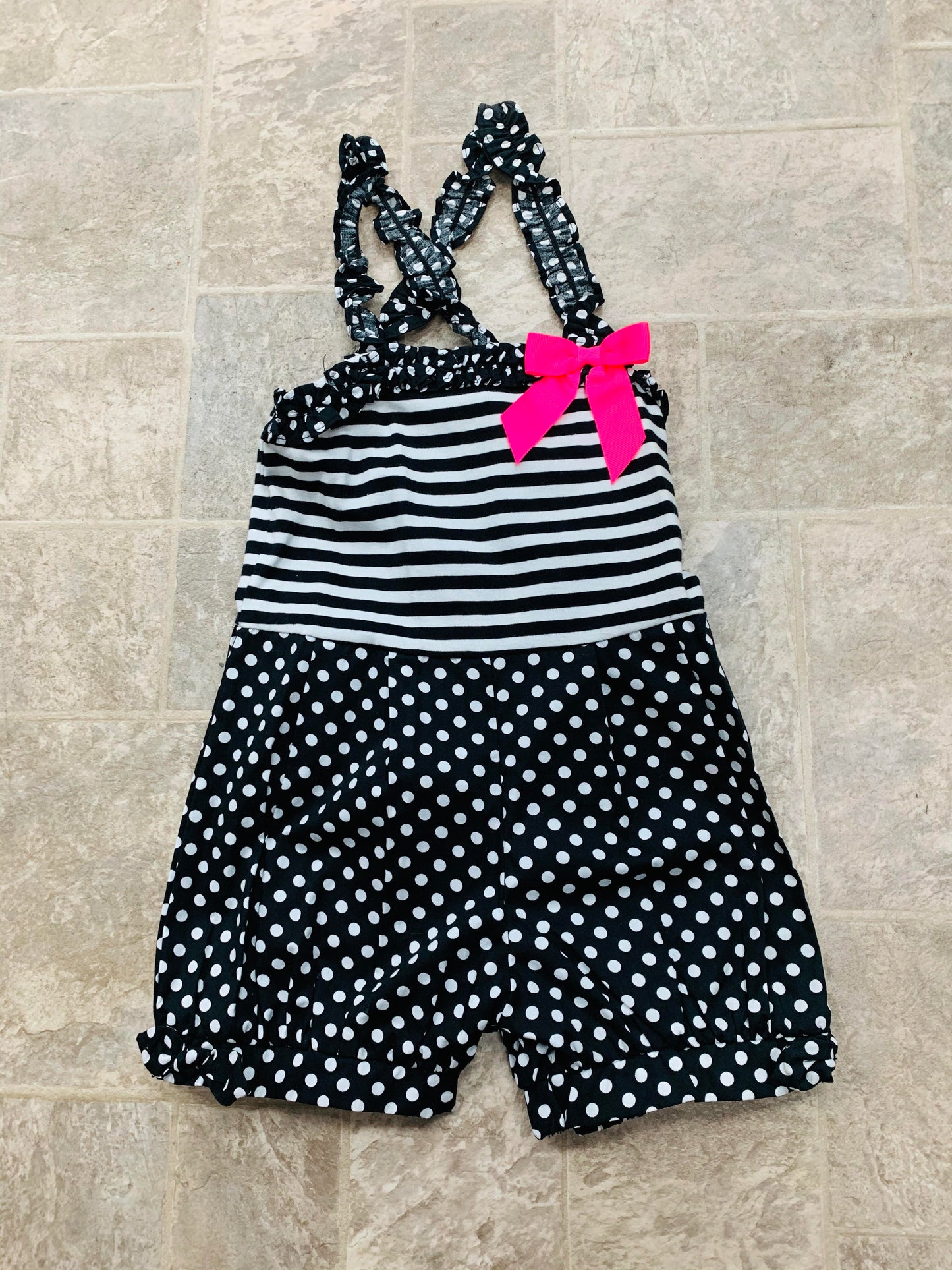 Black Polka Dot Romper