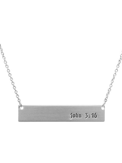 John 3:16 Necklace {Multiple Colors Available}