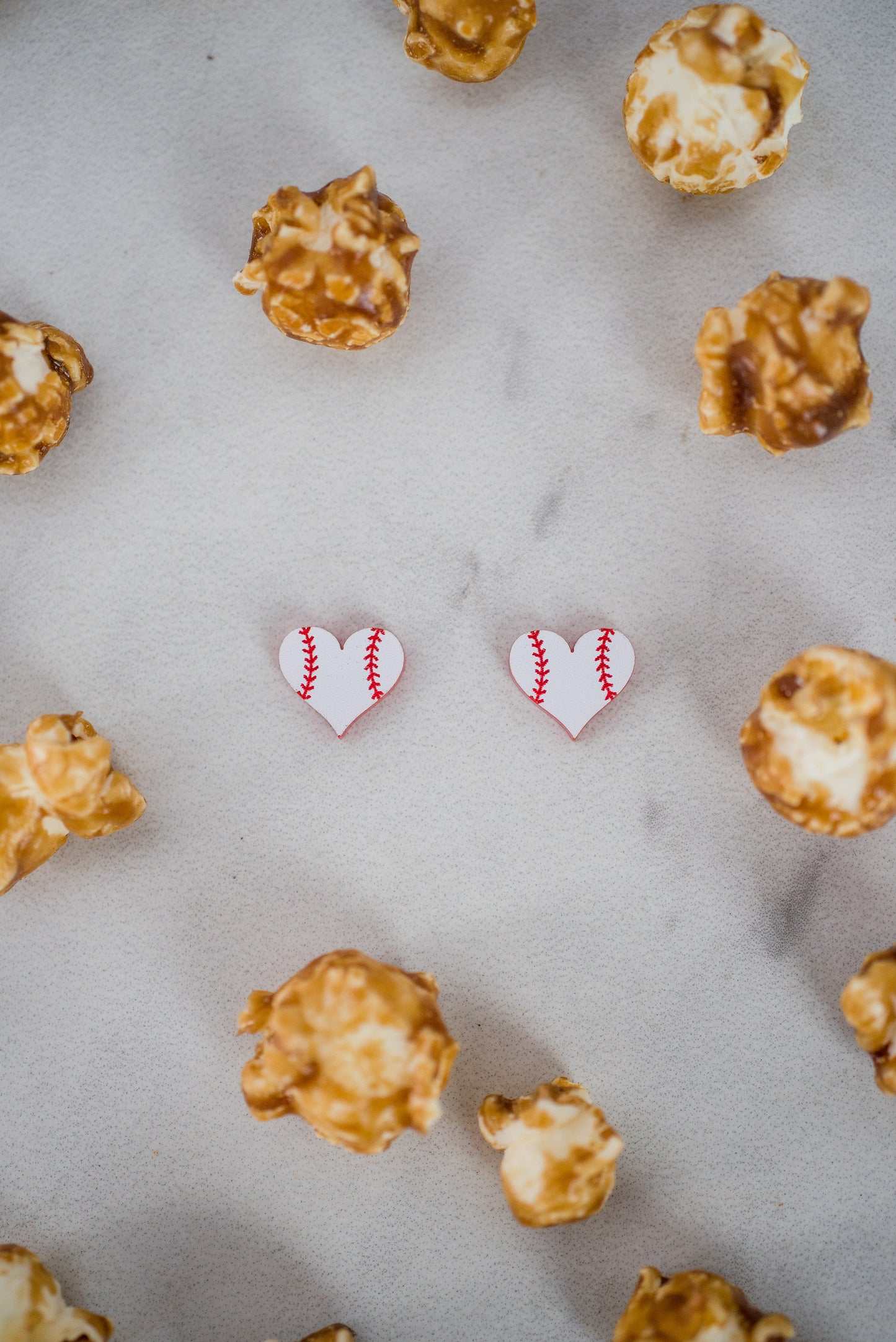Sports Hearts Acrylic Stud Earrings {Multiple Styles Available}