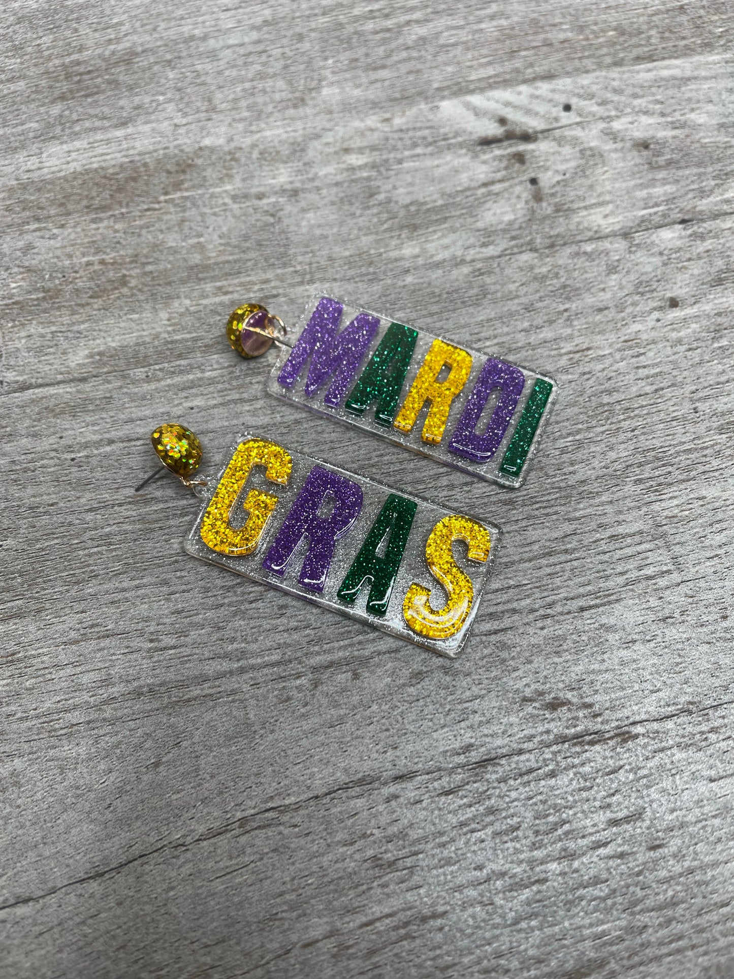 Mardi Gras Earrings❤️