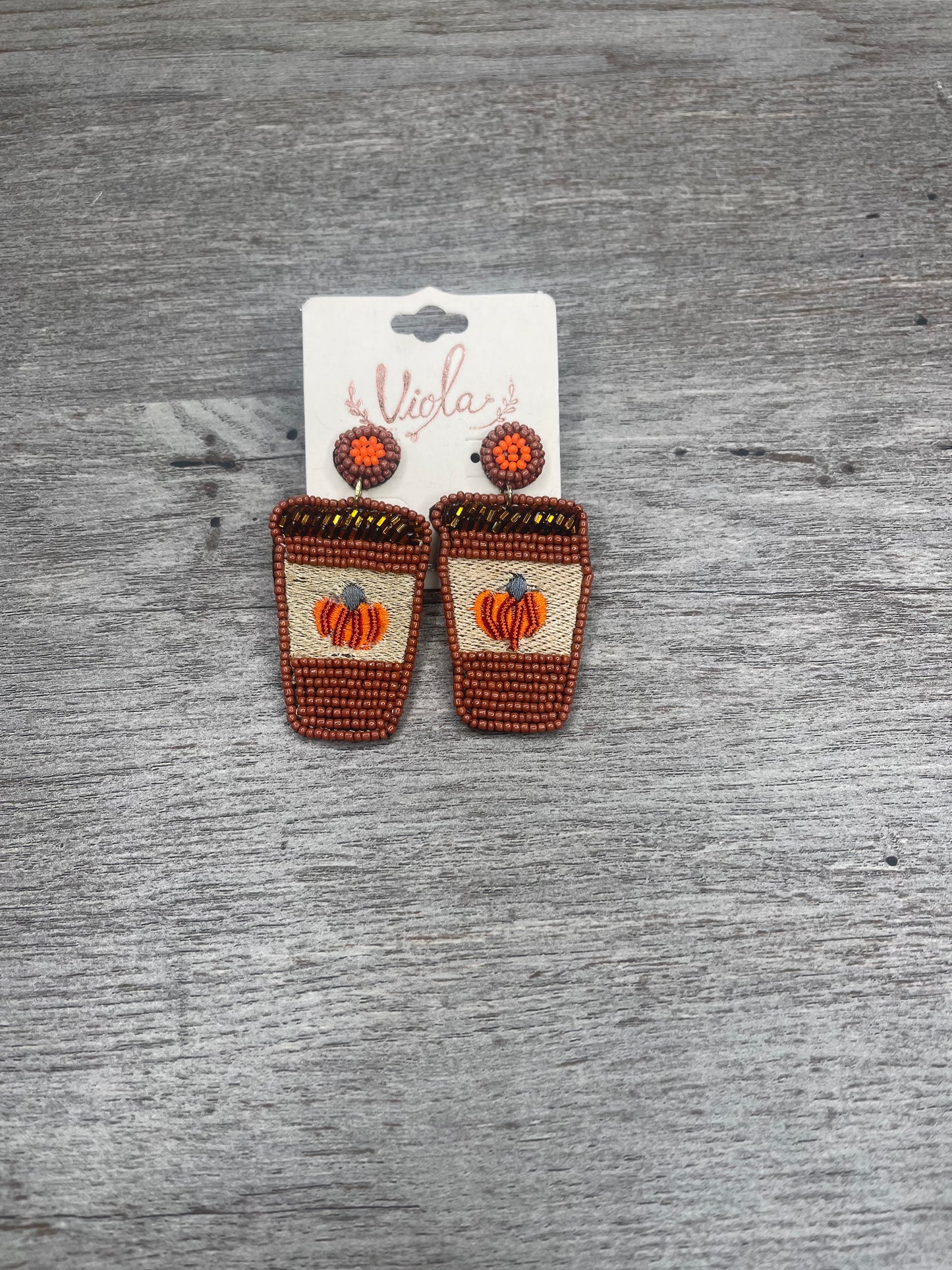 I'll Take A Venti Pumpkin Spice Earrings