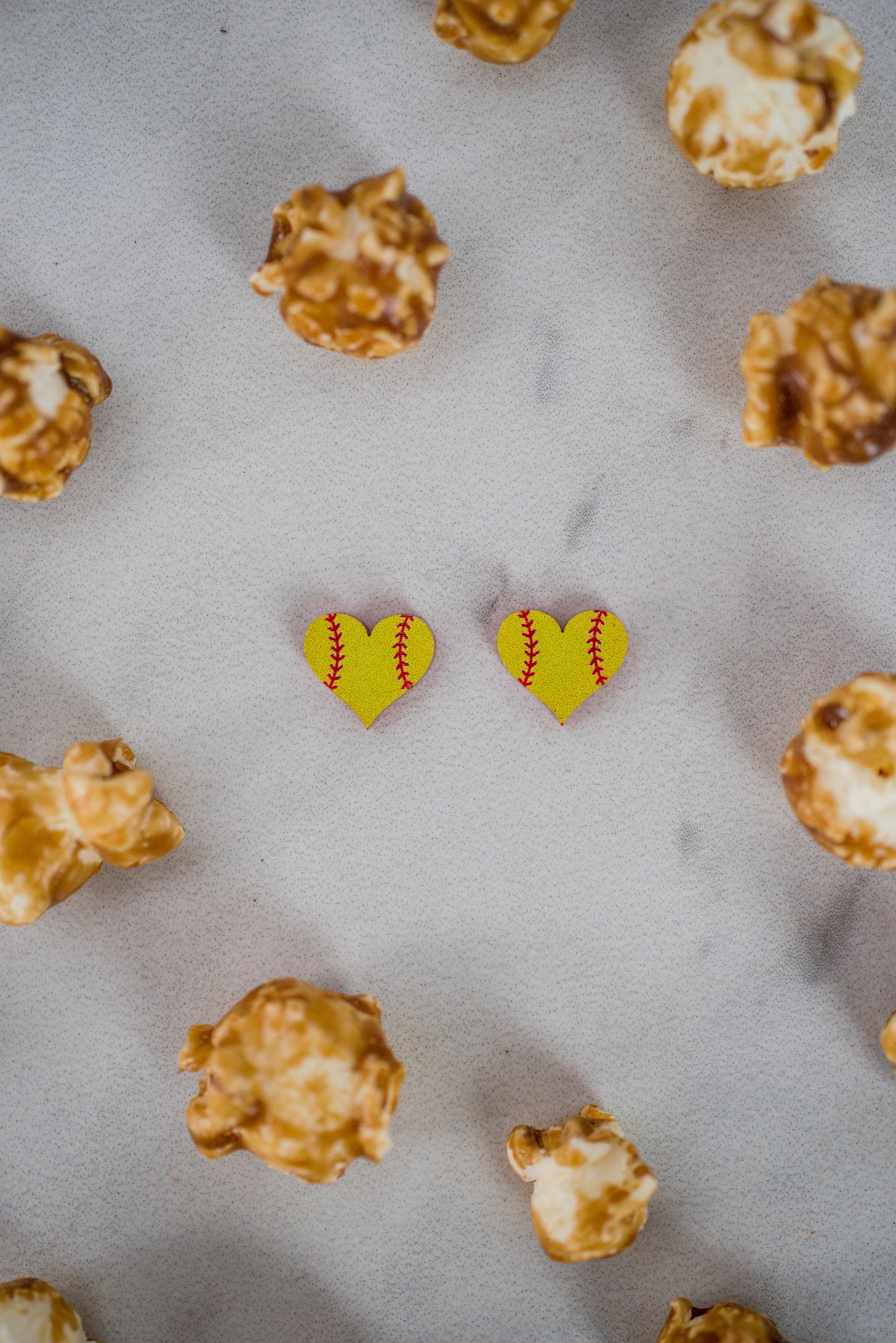 Sports Hearts Acrylic Stud Earrings {Multiple Styles Available}