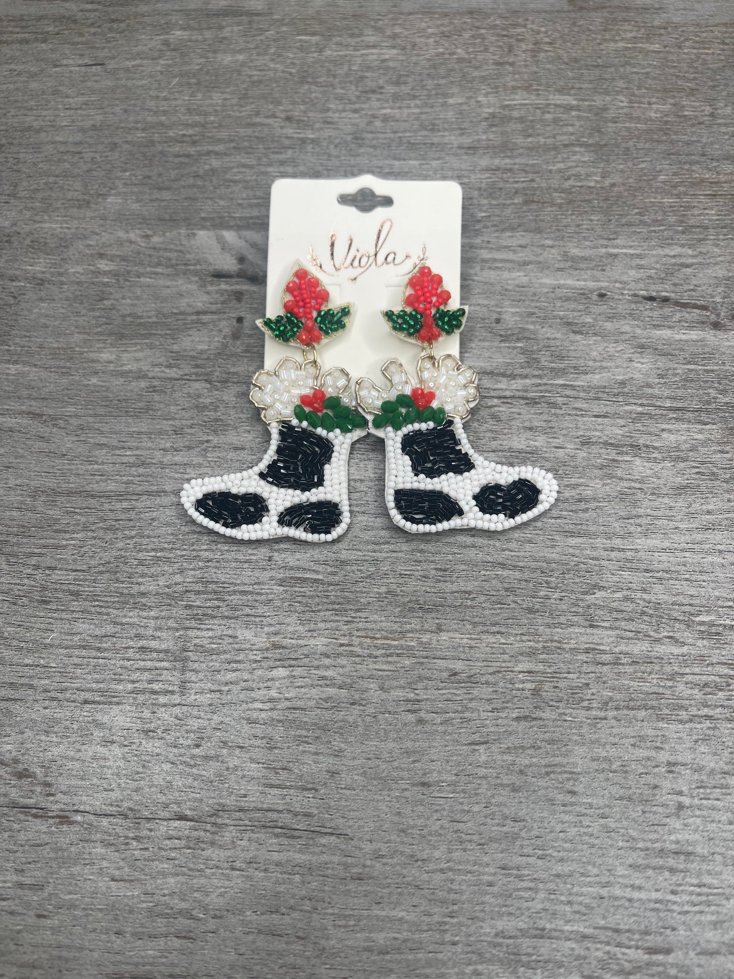 Country Christmas Earrings