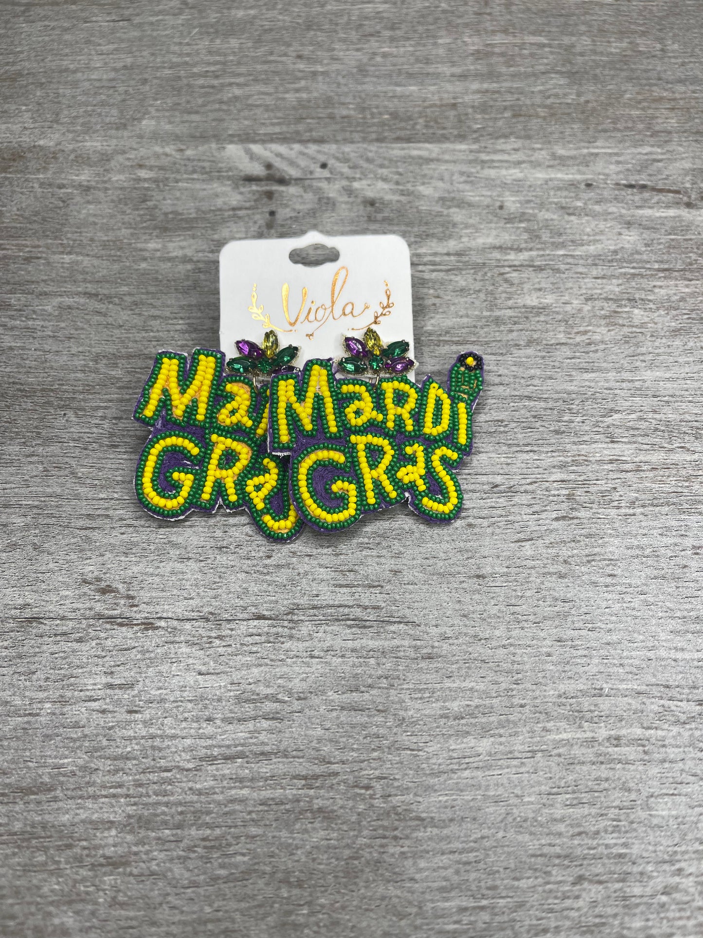 Having A Ball On Mardi Gras Earrings