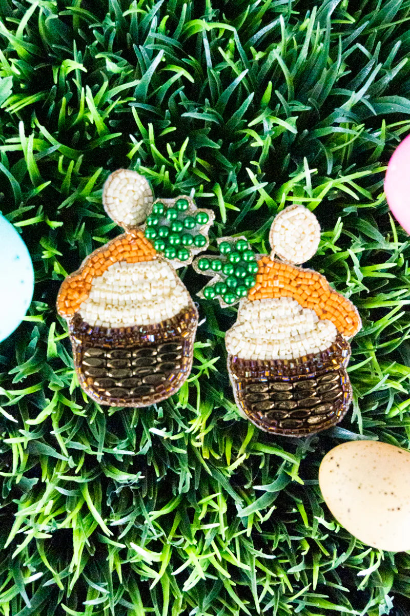 Carrot Cupcake Earrings