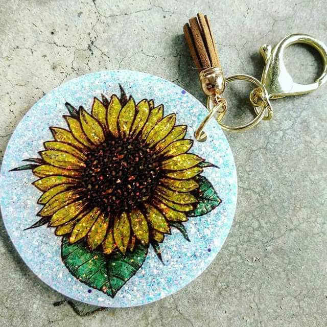 Sunflower Keychain