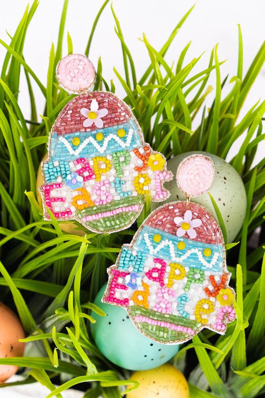 Colorful Happy Easter Earrings