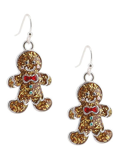 Gingerbread Man Earrings