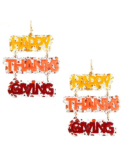 Happy Thanksgiving Earrings