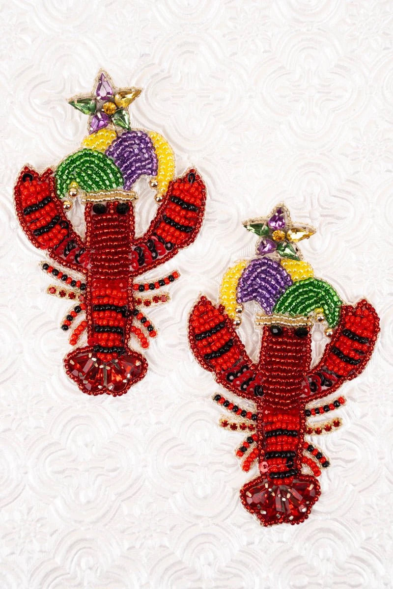 Mardi Gras Mud Bug Earrings