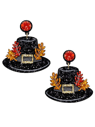 Thanksgiving Hat Earrings