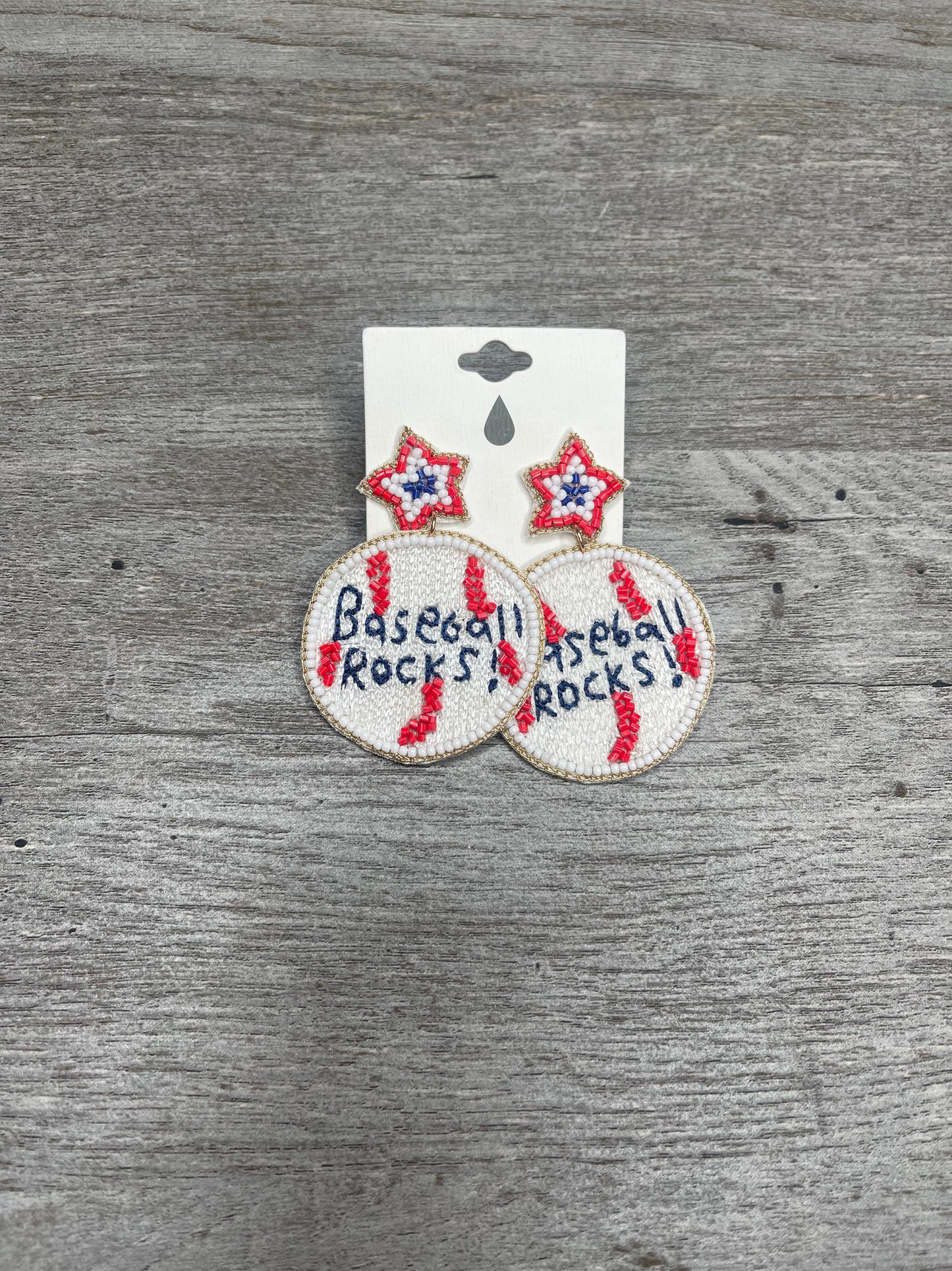 Baseball Rocks Earrings