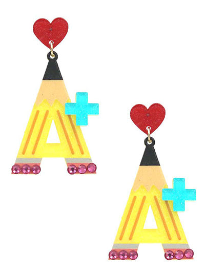 School Pencil Earrings