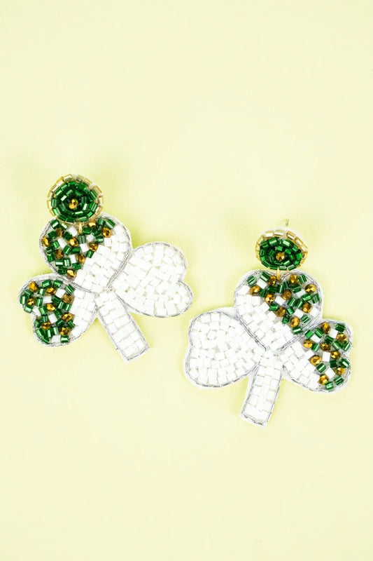 White Clover Earrings