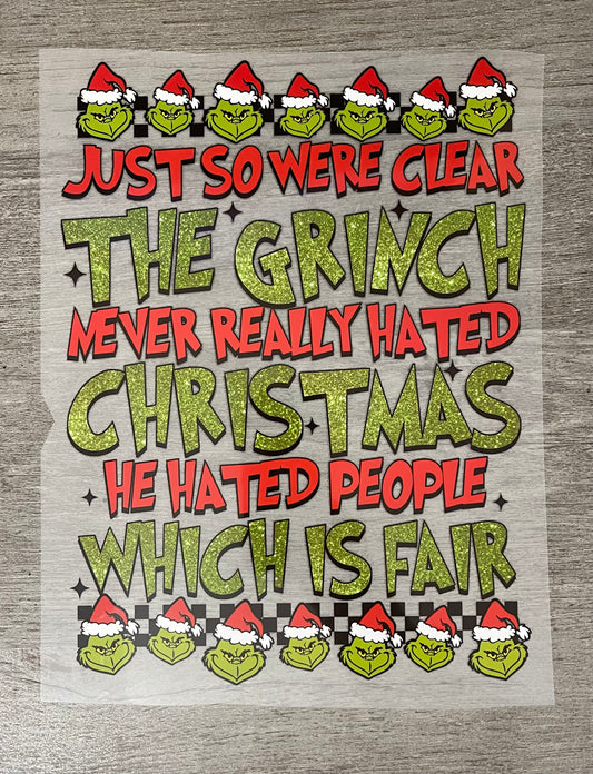 The Grinch Never Hated Christmas {Regular & Plus}❤️