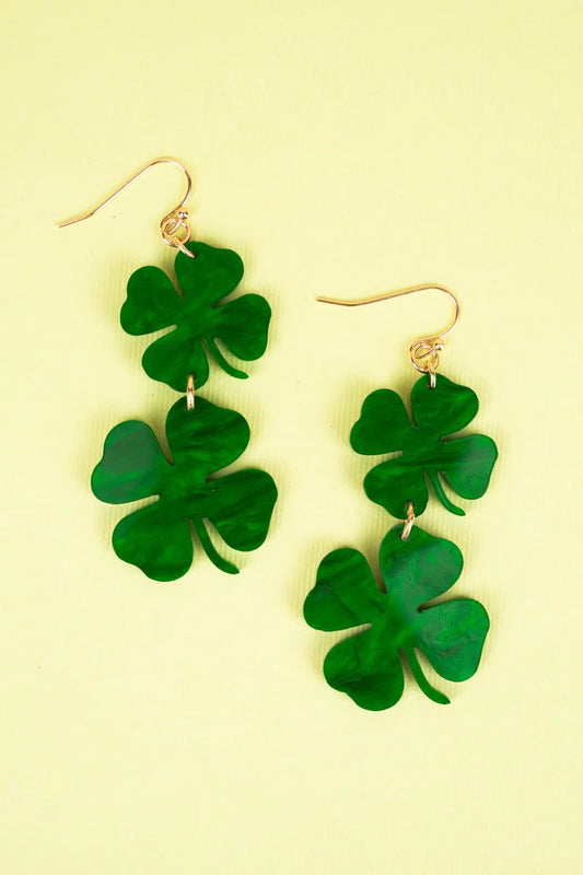 Stacked Shamrock Earrings