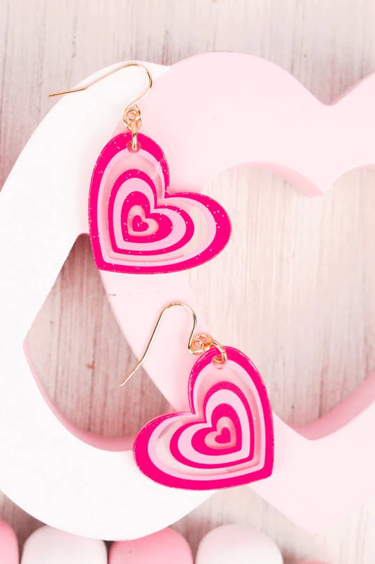 Retro Heart Earrings
