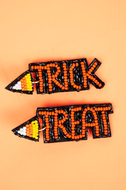 Candy Corn Trick Or Treat Earrings