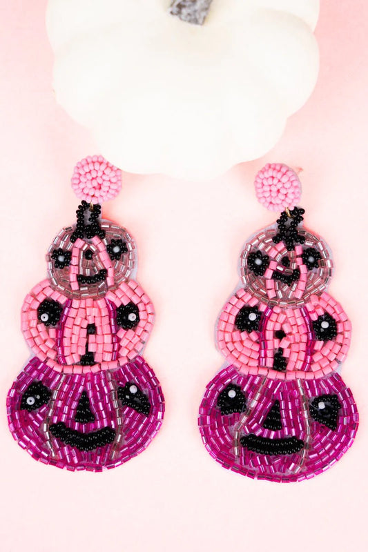 Pink Pumpkin Earrings