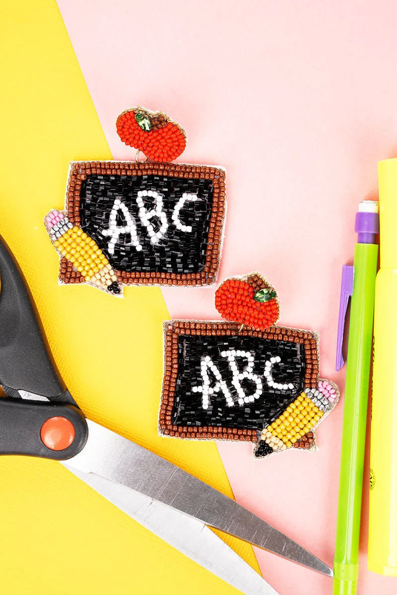 Black Board Earrings