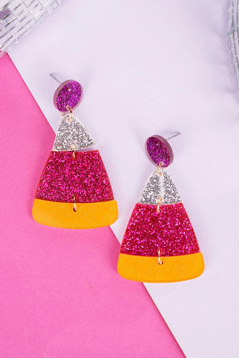 Candy Corn Earrings