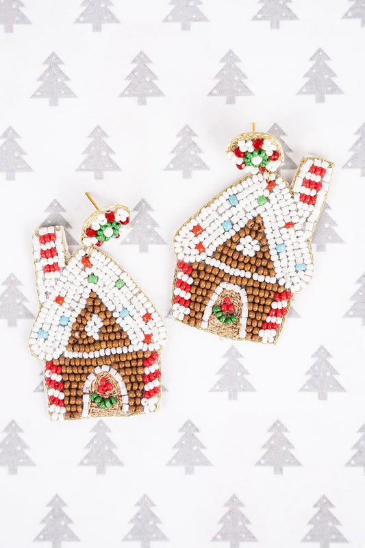 Oh What A Sweet Gingerbread House Earrings