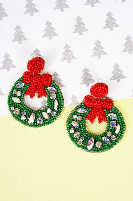 Bejeweled Wreath Earrings