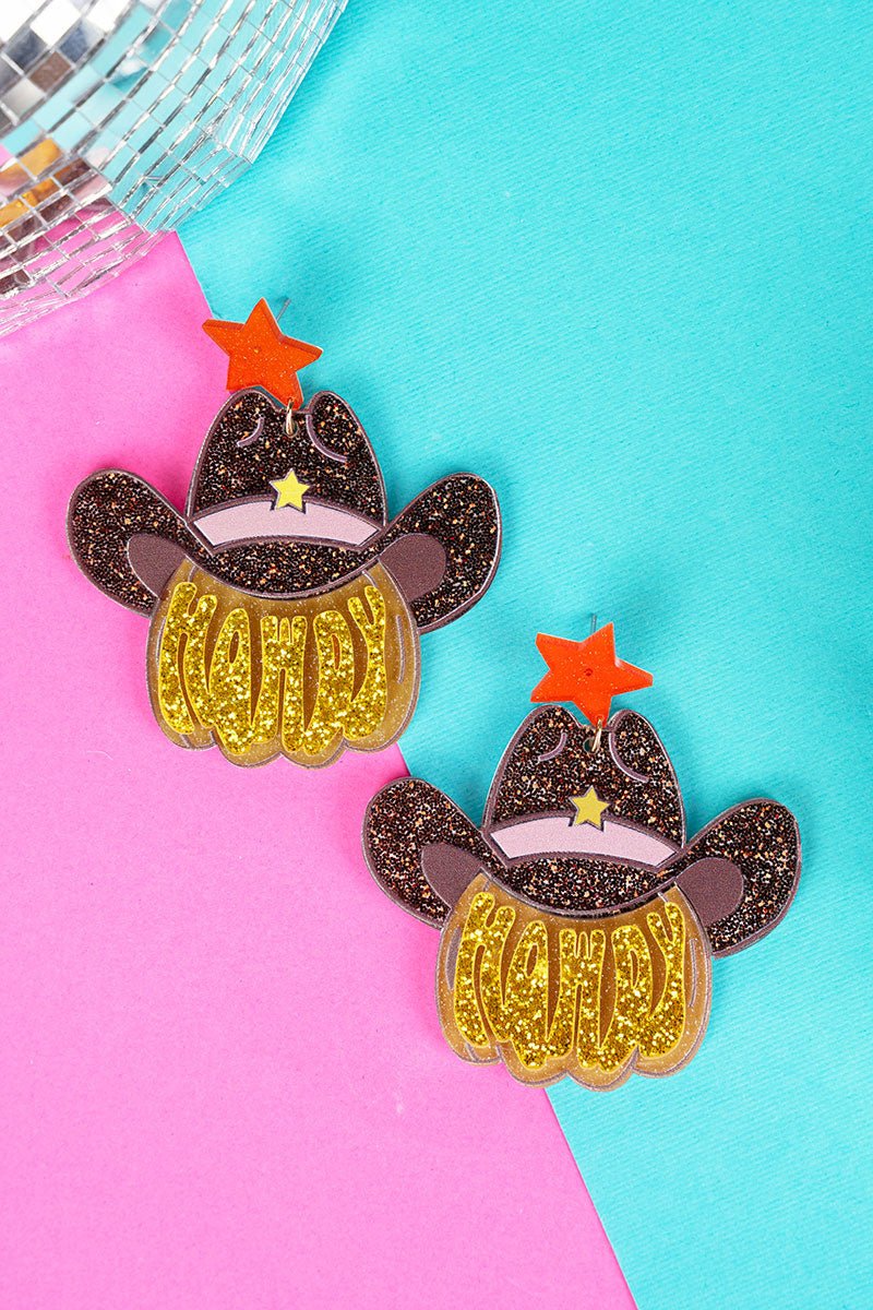 Howdy Pumpkin Earrings