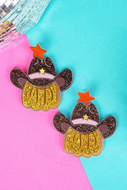 Howdy Pumpkin Earrings