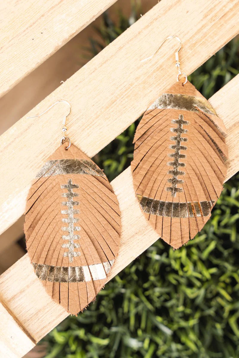 Football Fringe Earrings