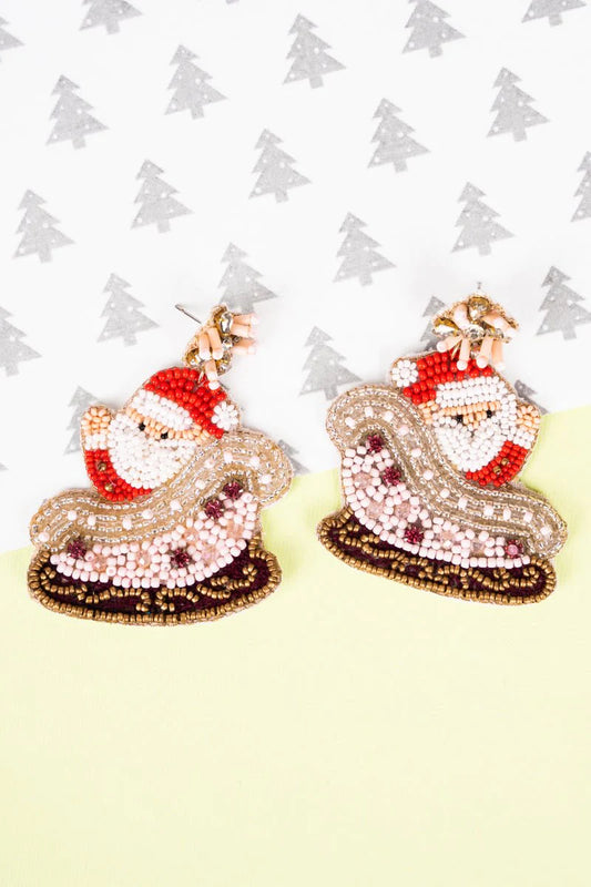 Santa Sleigh Earrings