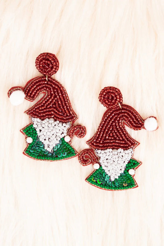 Santa Gnome Earrings