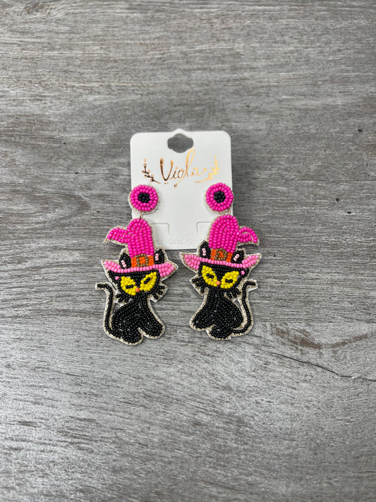Kitty Halloween Earrings