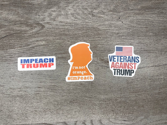 Impeach Trump Stickers {Multiple Styles Available}