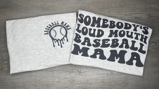 Loud Baseball Mama T-Shirt {Regular & Plus}