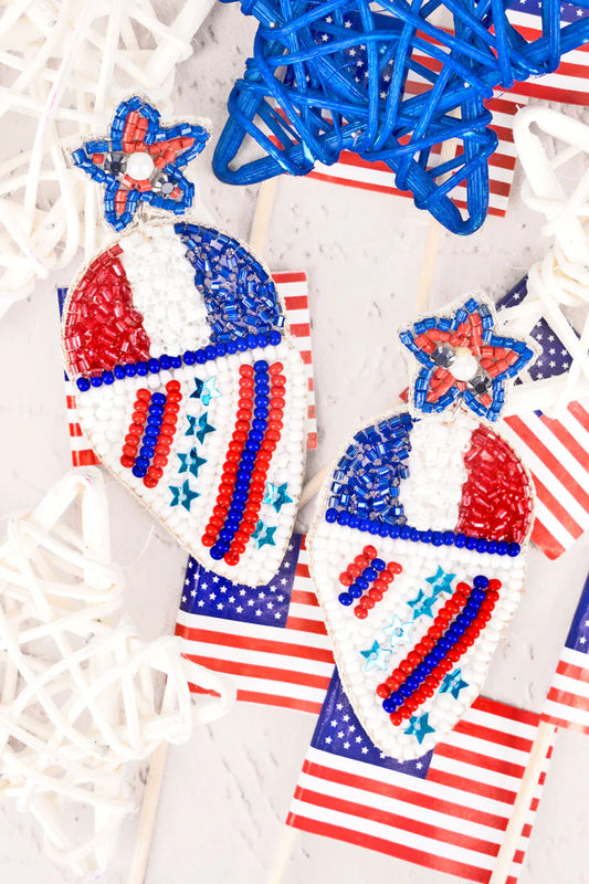 Patriotic Ice Cream Cone Earrings