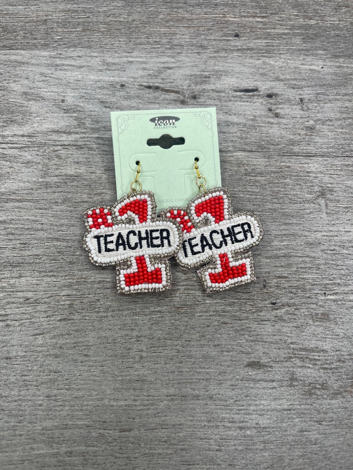 #1 Teacher Earrings