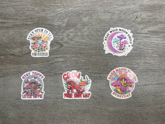 Mushroom Stickers {Multiple Styles Available}