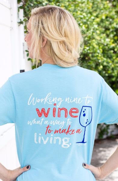 Working Nine To Wine T-Shirt {Regular & Plus}*