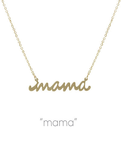 Mama Necklace Cursive {Multiple Styles Available}